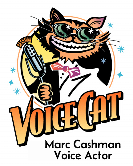 Logo for veteran voiceover actor Marc Cashman: VoiceCat